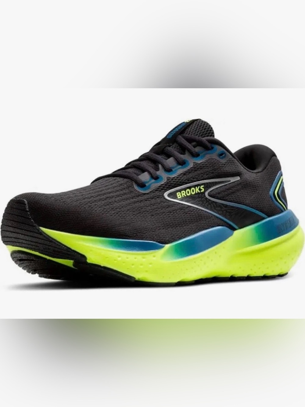 Brooks Glycerin 22 Men’s 8.5 Running Shoes Black Blue Neon Yellow DNA Loft